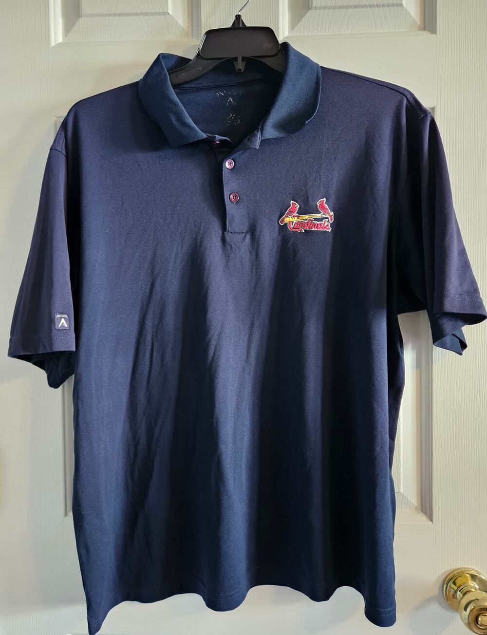 Men's St. Louis Cardinals Polo Shirt Size XL Blue Embroidered Logo MLB Baseball